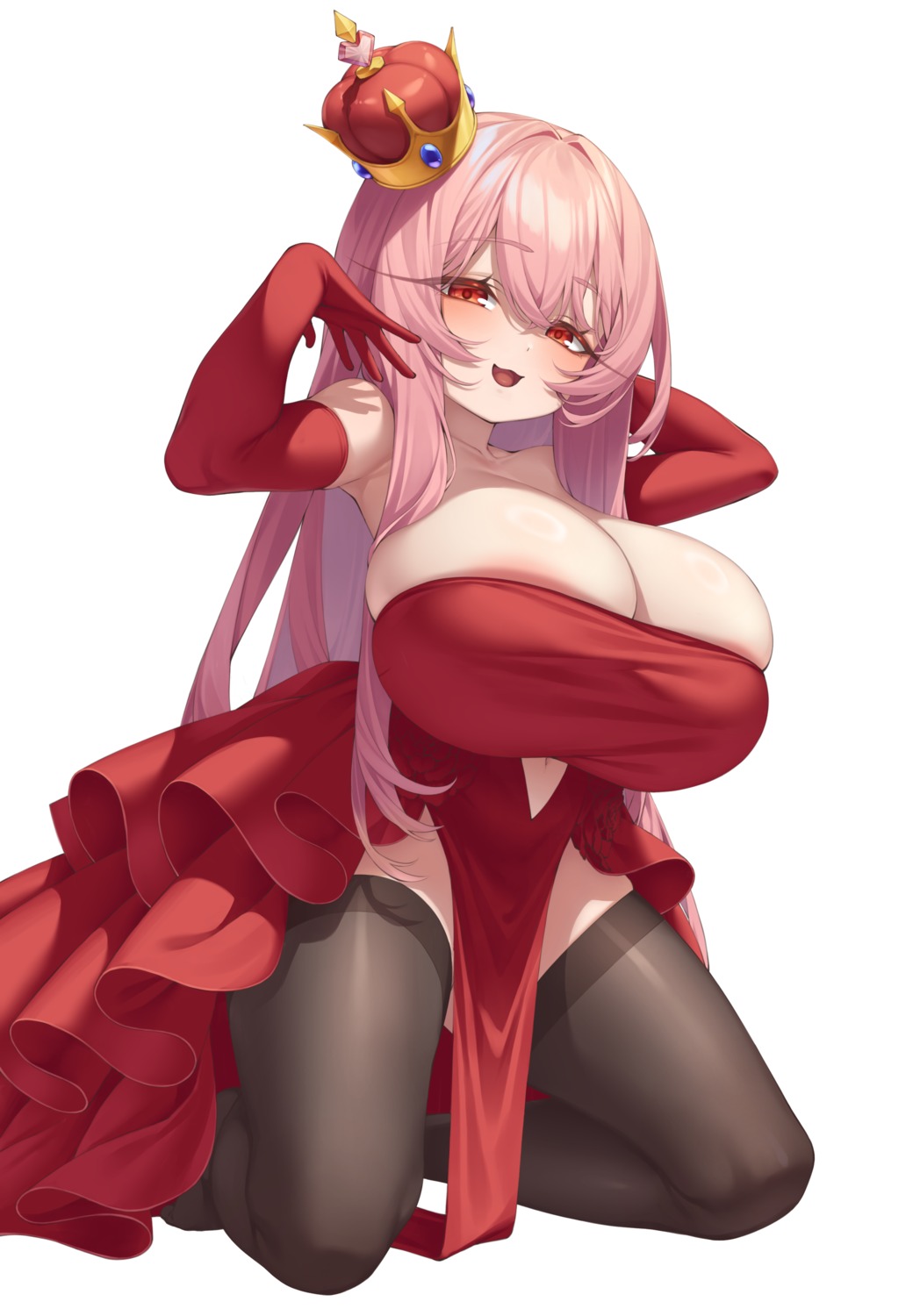 dress elomil no_bra thighhighs