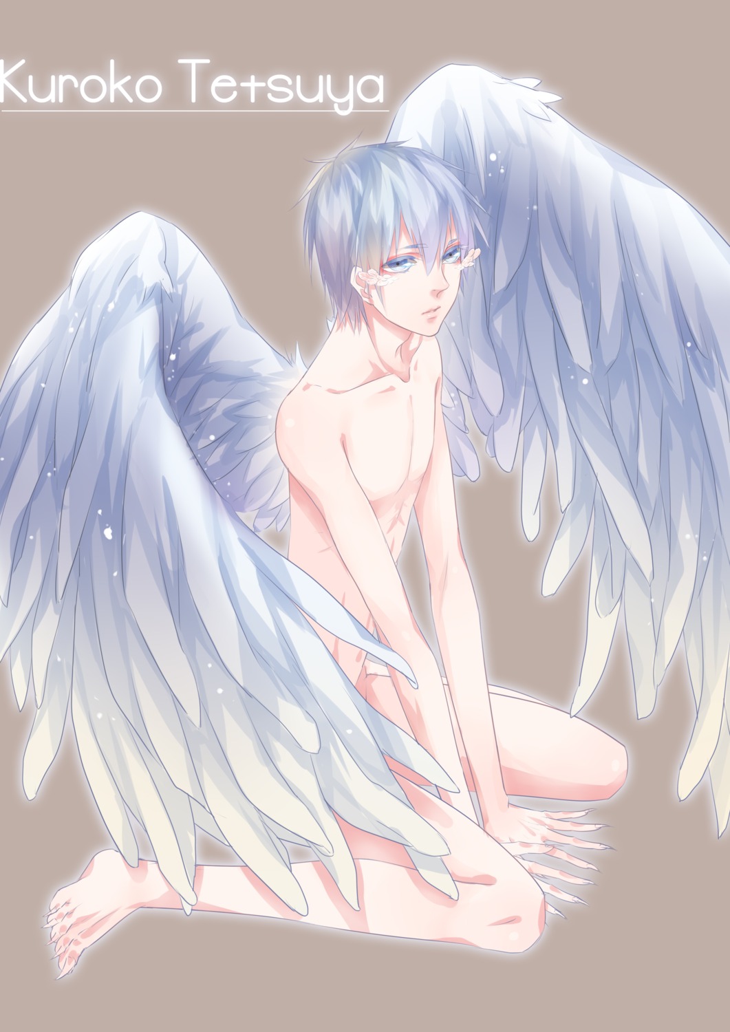 azai kuroko_no_basket kuroko_tetsuya male naked wings