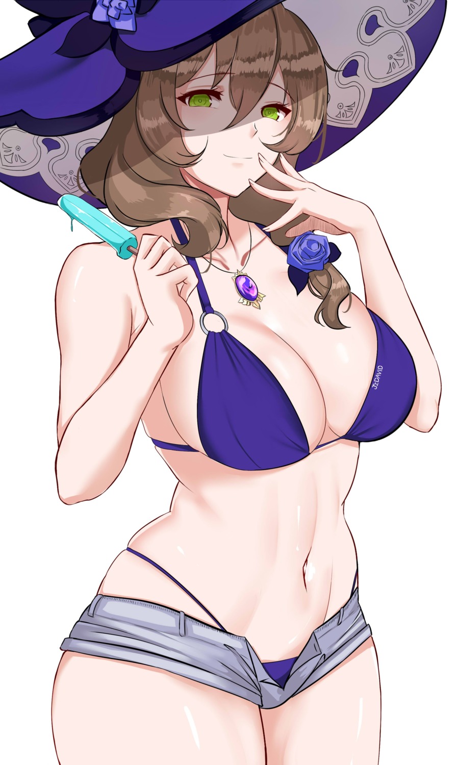 bikini genshin_impact gjalla lisa_(genshin_impact) swimsuits