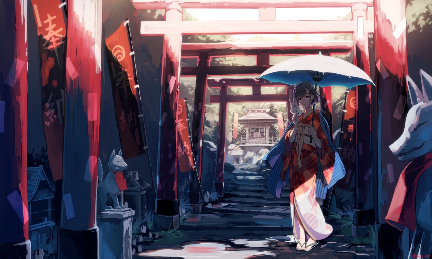 agenasuo kimono umbrella