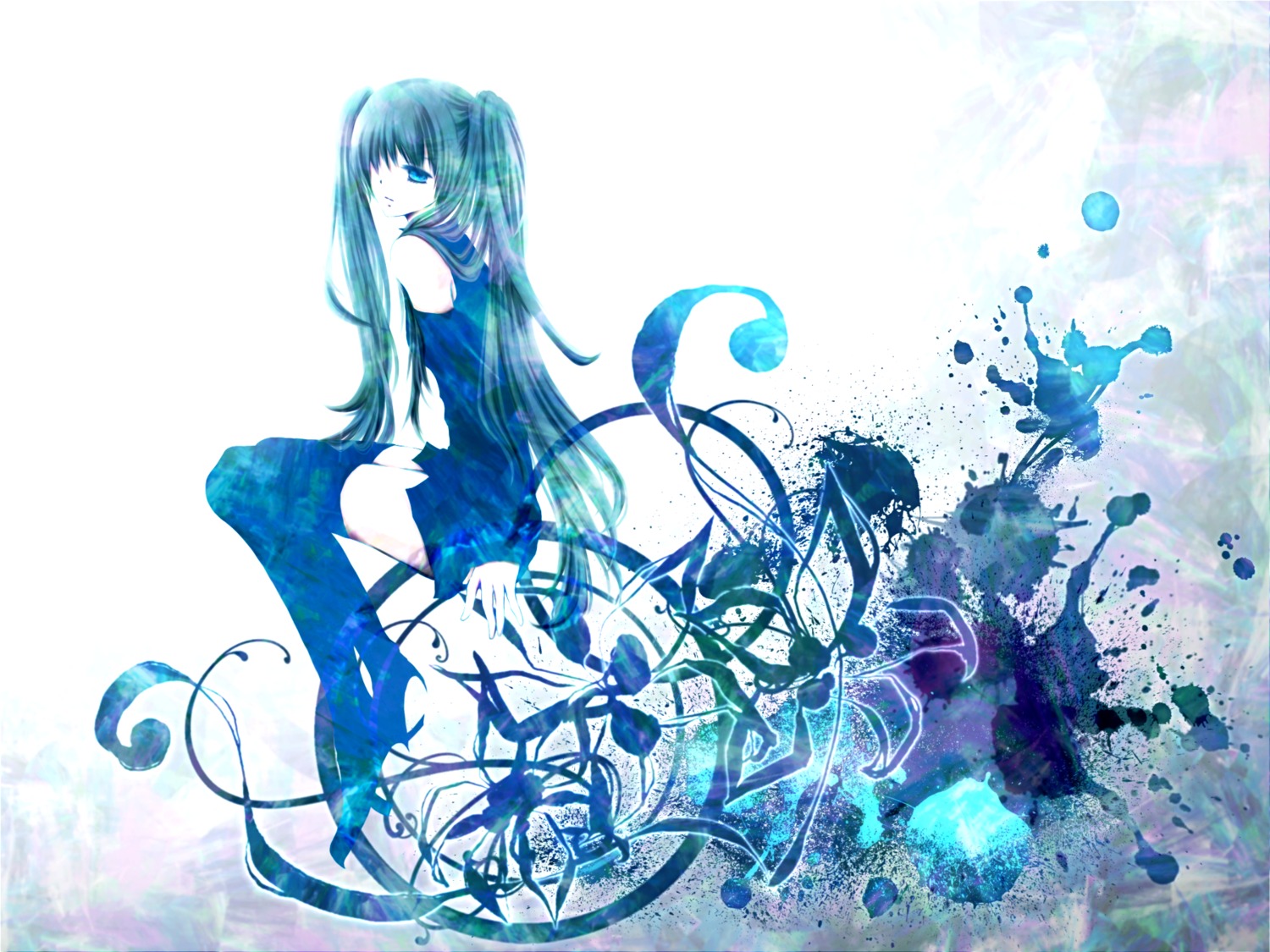 aonoe hatsune_miku thighhighs vocaloid