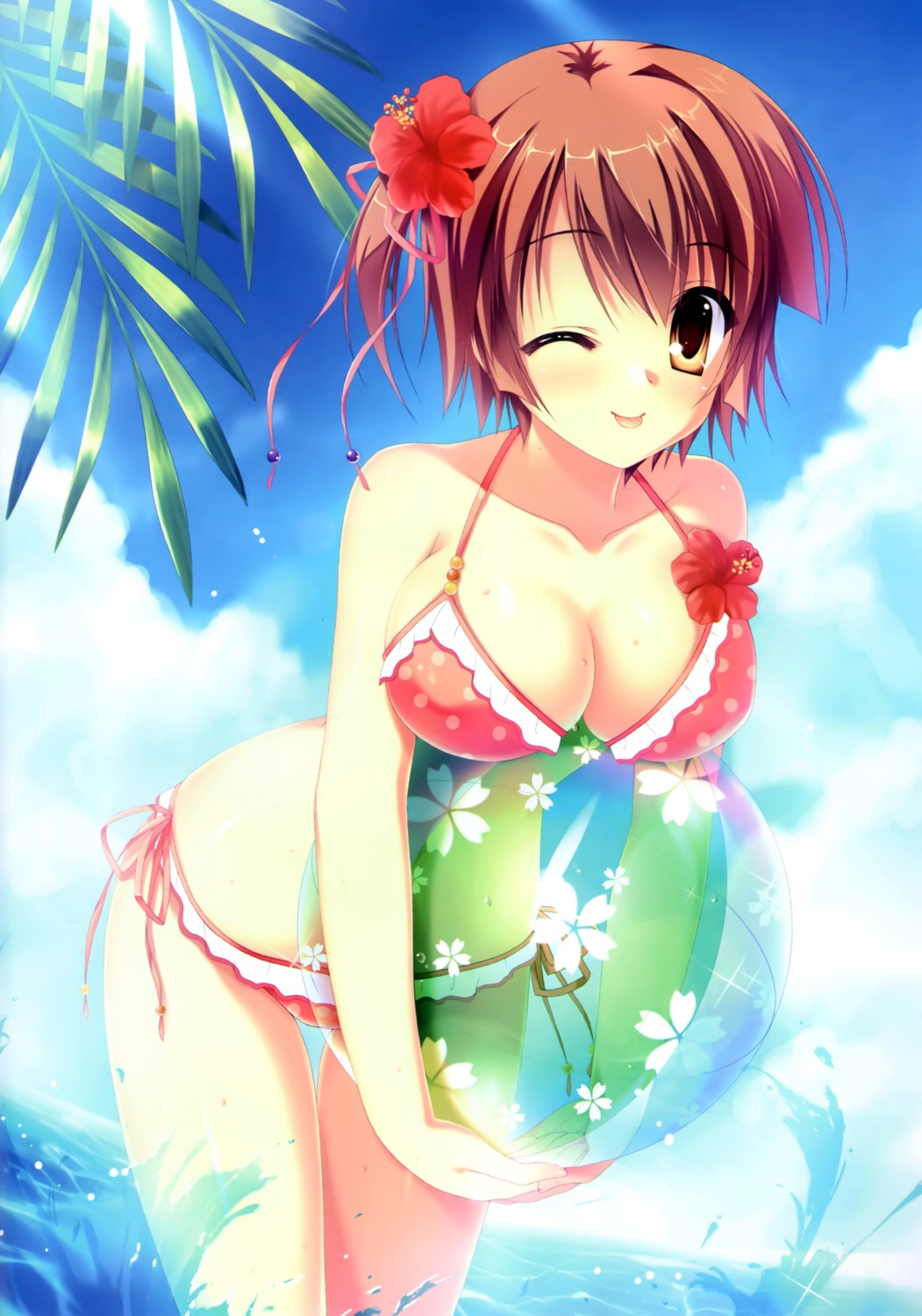 bikini circus cleavage da_capo_(series) da_capo_iii hinomoto_aoi swimsuits tanihara_natsuki wet