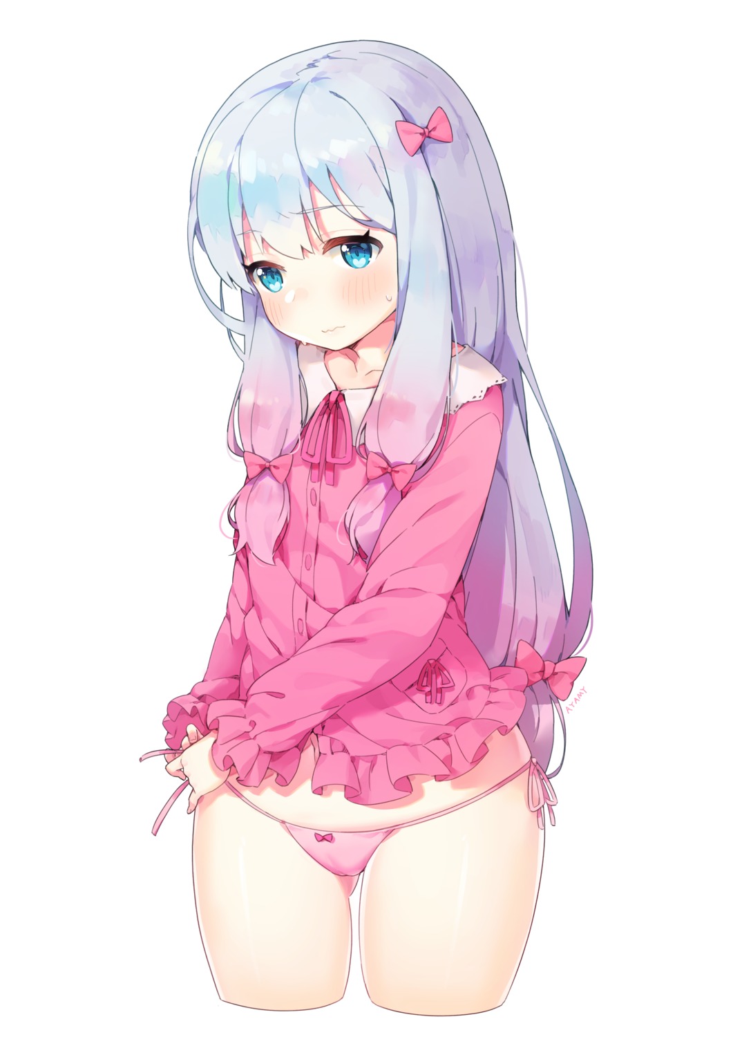 ayamy cameltoe eromanga-sensei izumi_sagiri pajama pantsu string_panties undressing