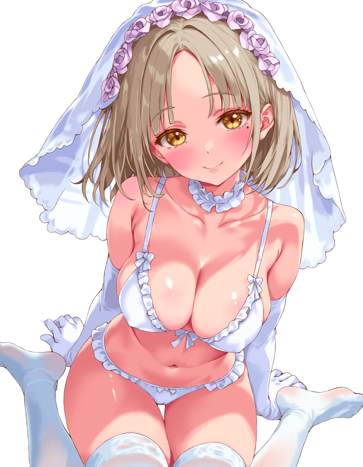 bra cameltoe erect_nipples iwato_(celler) pantsu see_through thighhighs