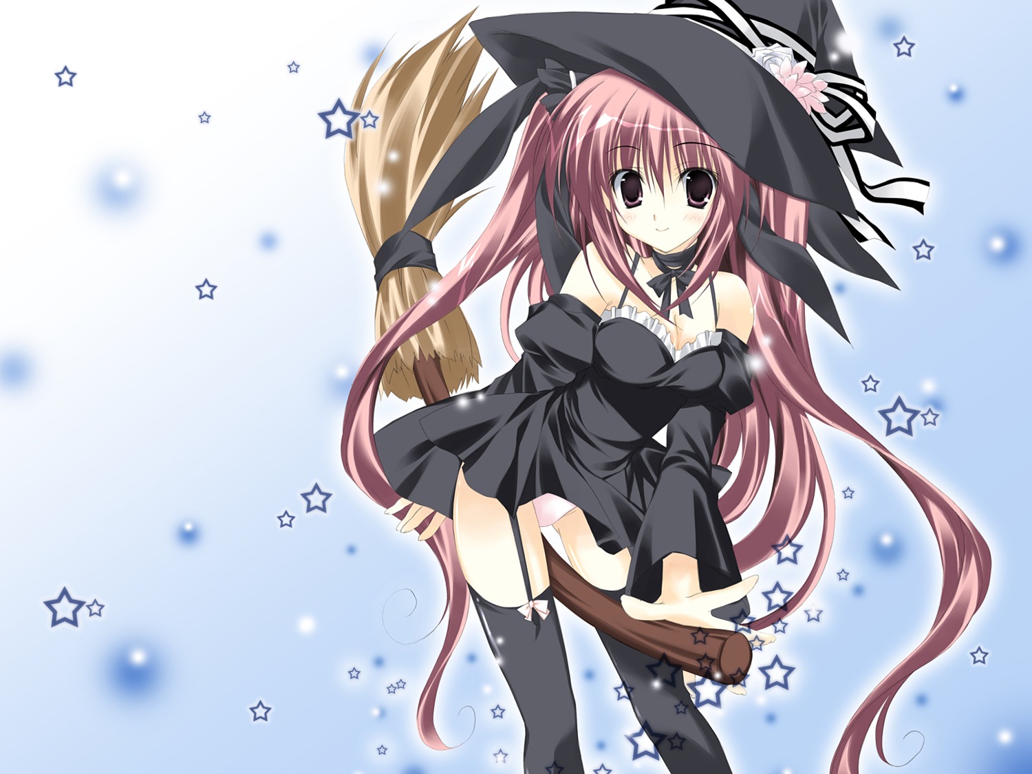 korie_riko pantsu stockings supreme_candy thighhighs wallpaper witch