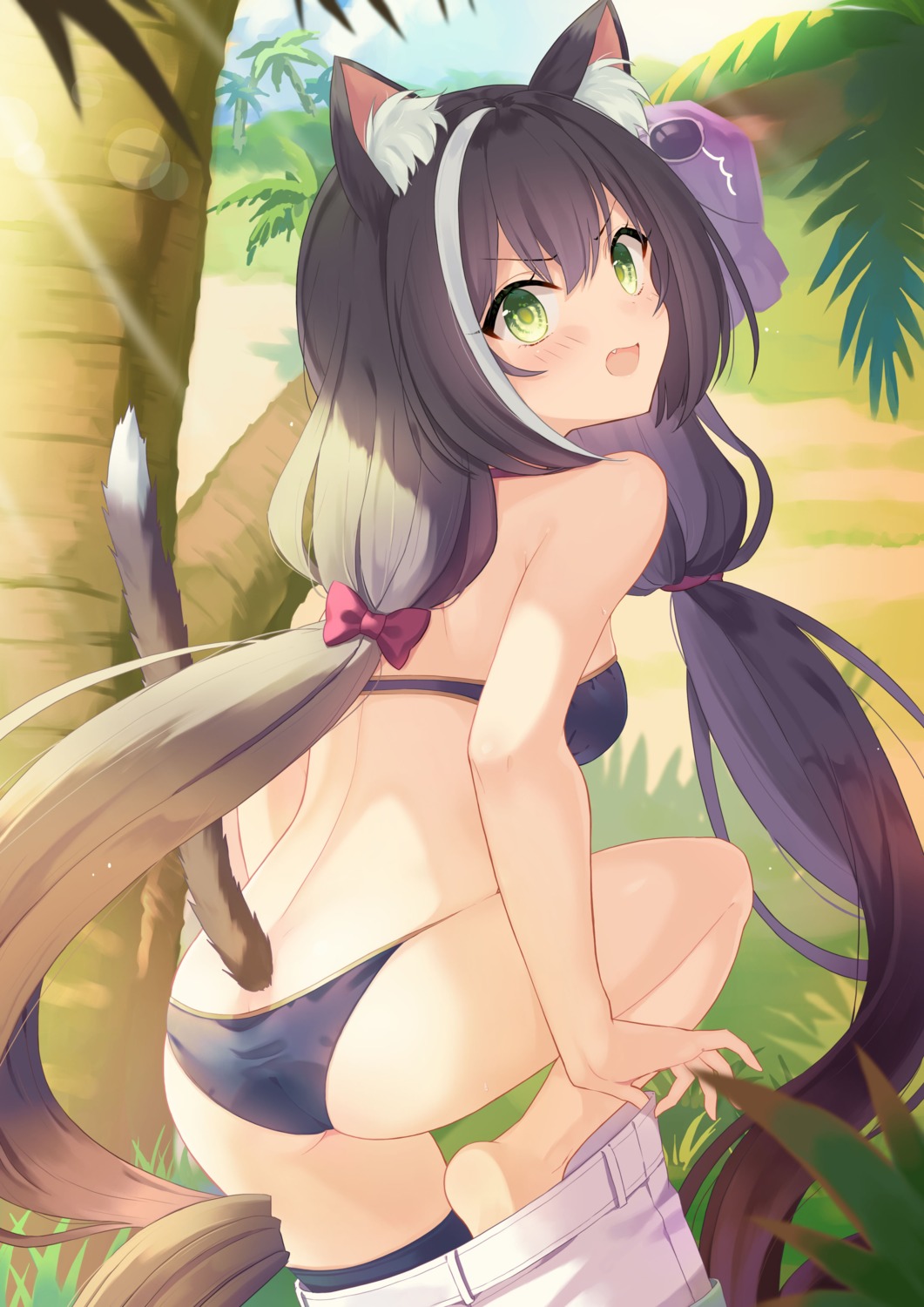 animal_ears ass bikini karyl_(princess_connect) megane princess_connect princess_connect!_re:dive shiorin1910 swimsuits tail undressing