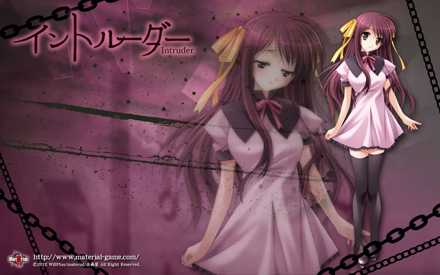 fujimori_tomoka intruder material thighhighs wallpaper yamamoto_kazue