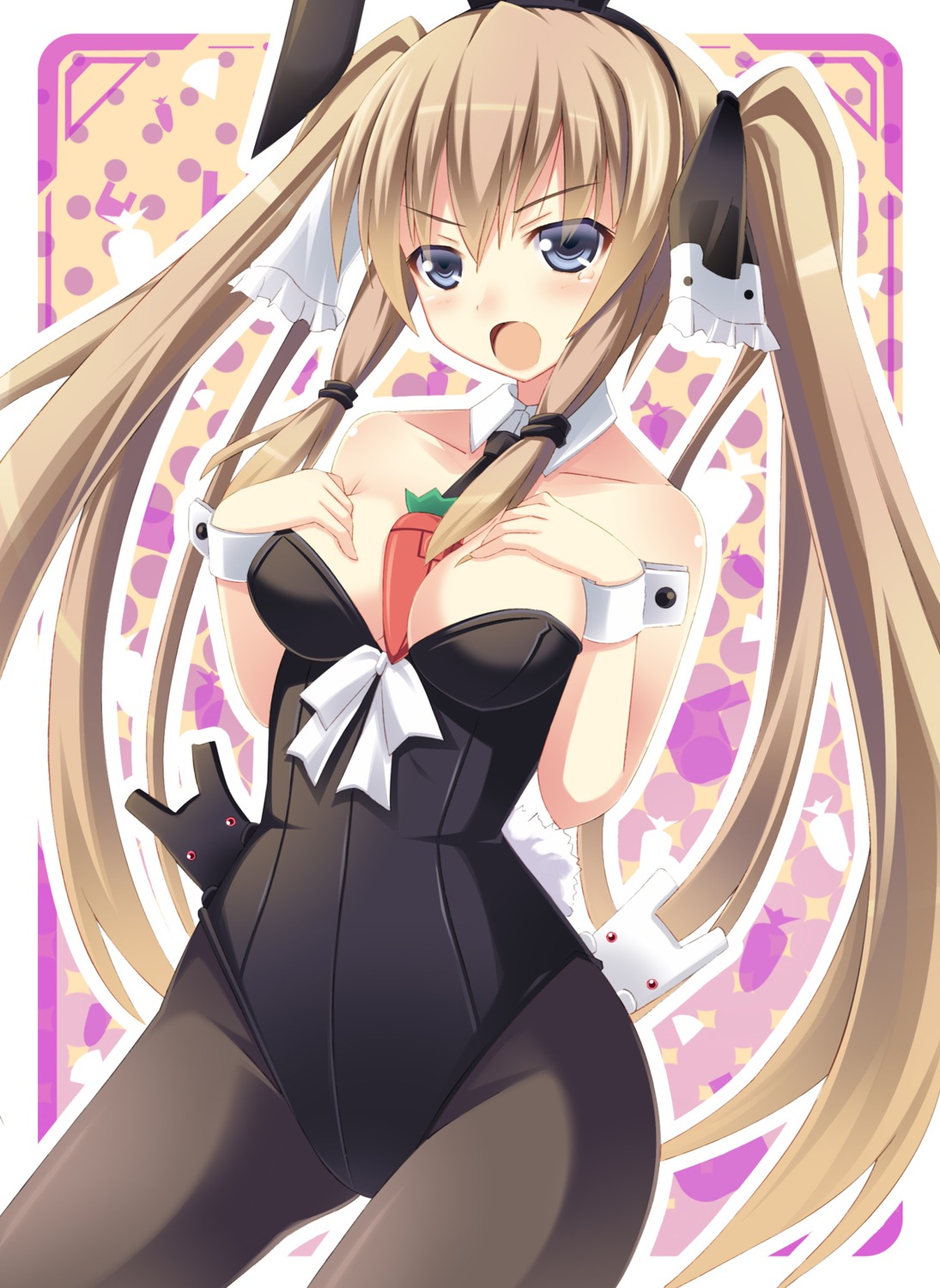 animal_ears bunny_ears bunny_girl cleavage pantyhose usagi_nezumi