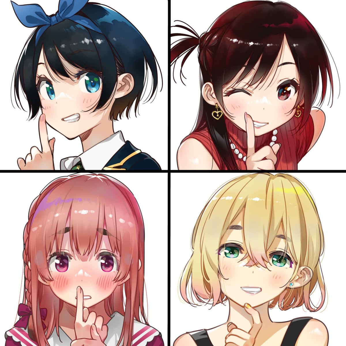 ichinose_chizuru kanojo_okarishimasu miyajima_reiji nanami_mami sakurasawa_sumi sarashina_ruka seifuku sweater