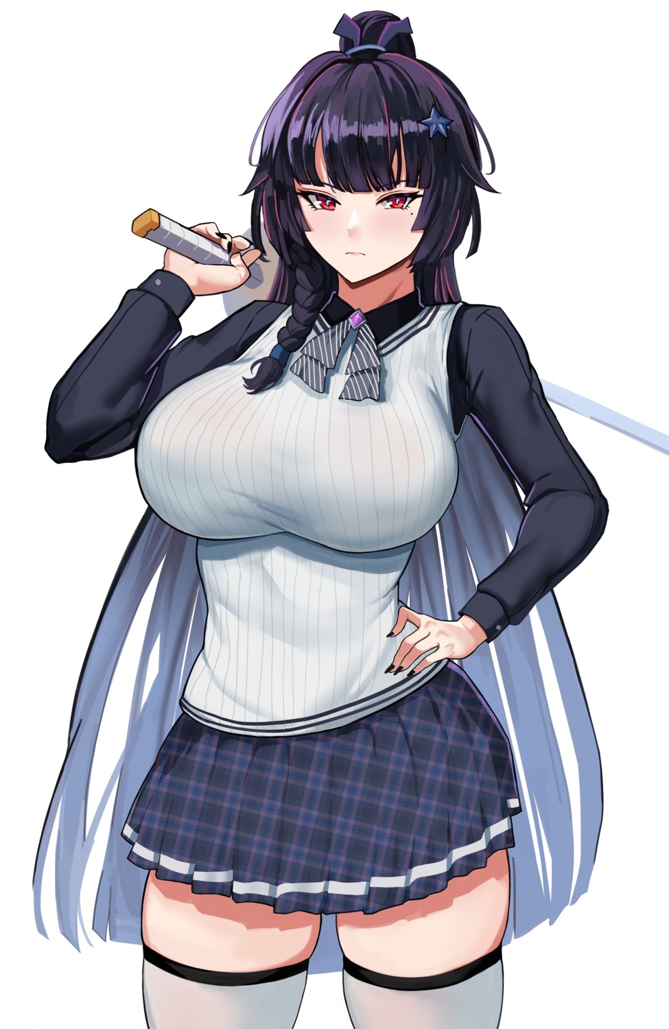 loooyd seifuku sweater sword thighhighs