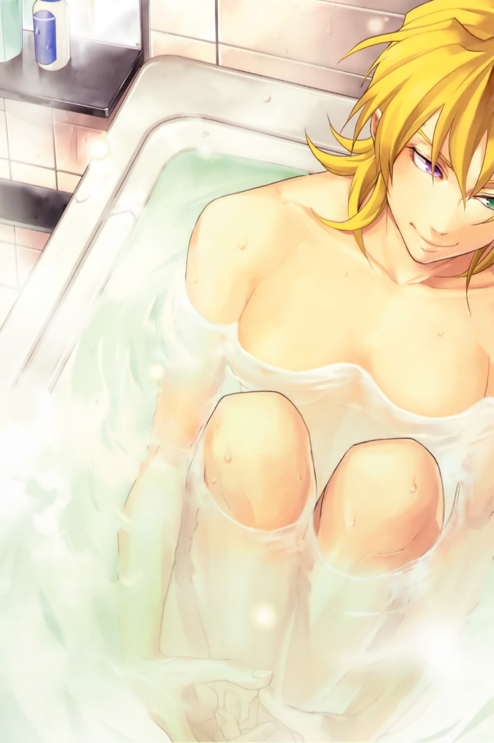 bathing heterochromia katina_tarask naked super_robot_wars wet yuikawa_kazuno