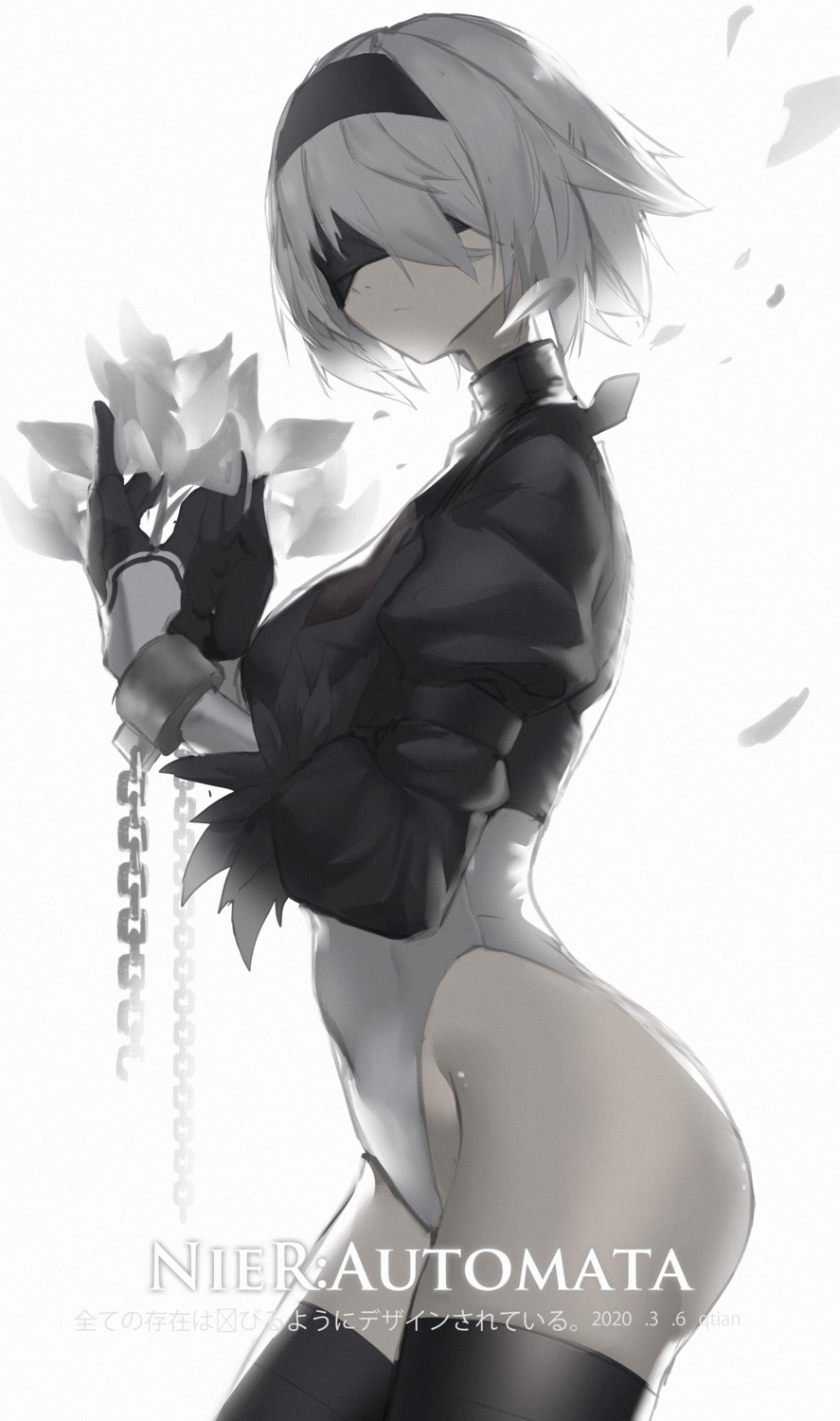 leotard nier nier_automata qtian thighhighs yorha_no.2_type_b