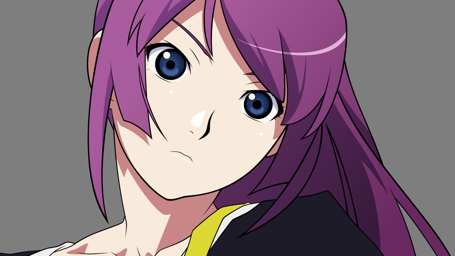 bakemonogatari monogatari_(series) senjougahara_hitagi transparent_png vector_trace