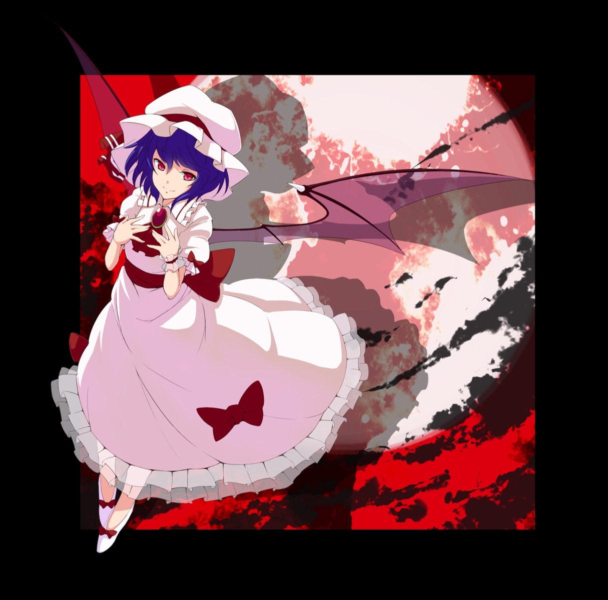 dress remilia_scarlet touhou tsuttsu wings