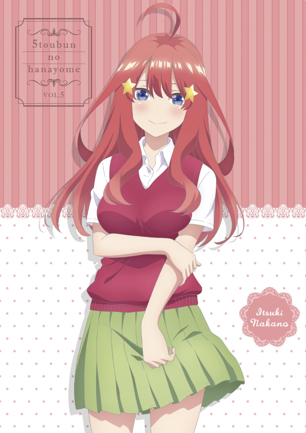 5-toubun_no_hanayome breast_hold disc_cover nakano_itsuki seifuku sweater tagme