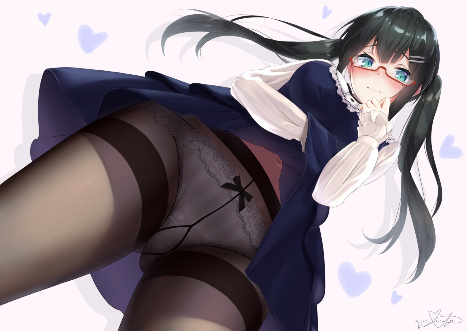 dress megane mirea pantsu pantyhose skirt_lift