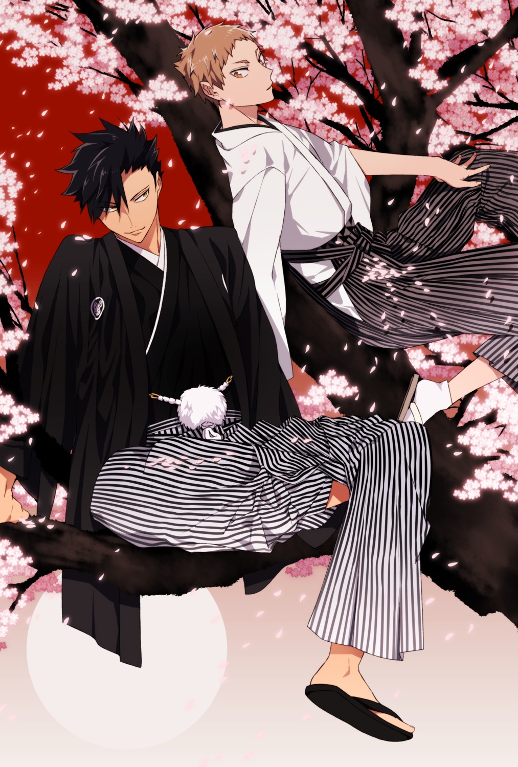 haikyuu!! kimono kurobara kuroo_tetsurou male yaku_morisuke