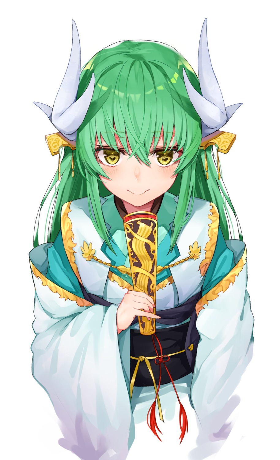 black_cola fate/grand_order horns japanese_clothes kiyohime_(fate/grand_order)