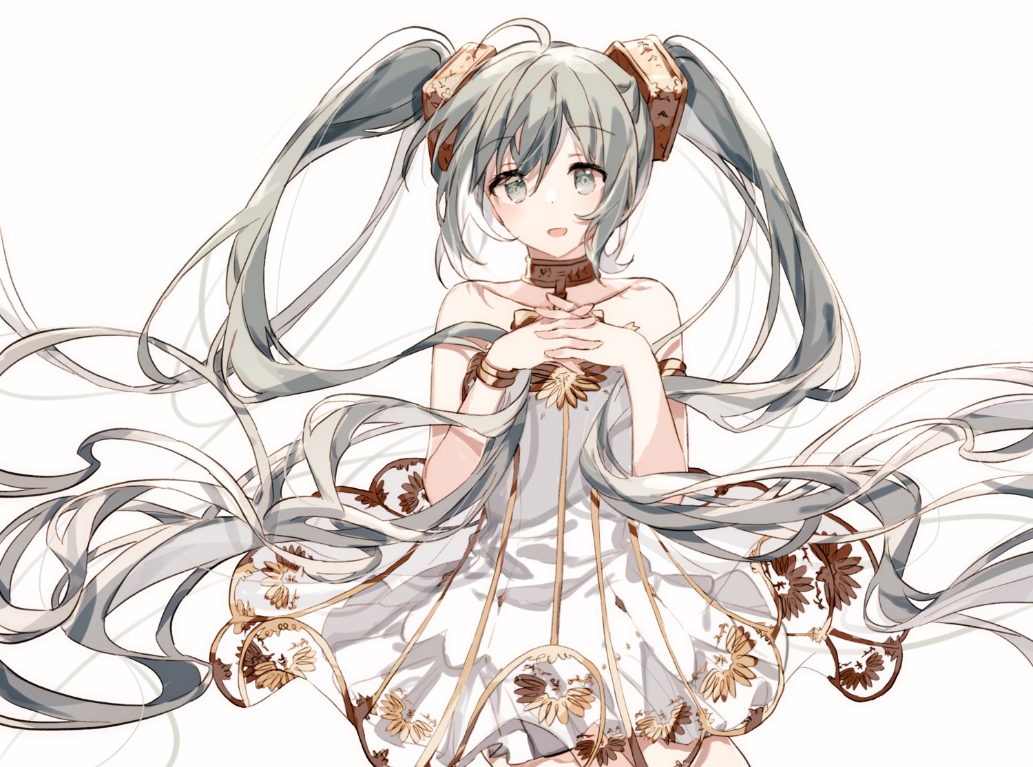 dress gocoli gramophone_miku hatsune_miku hatsune_miku_symphony see_through vocaloid