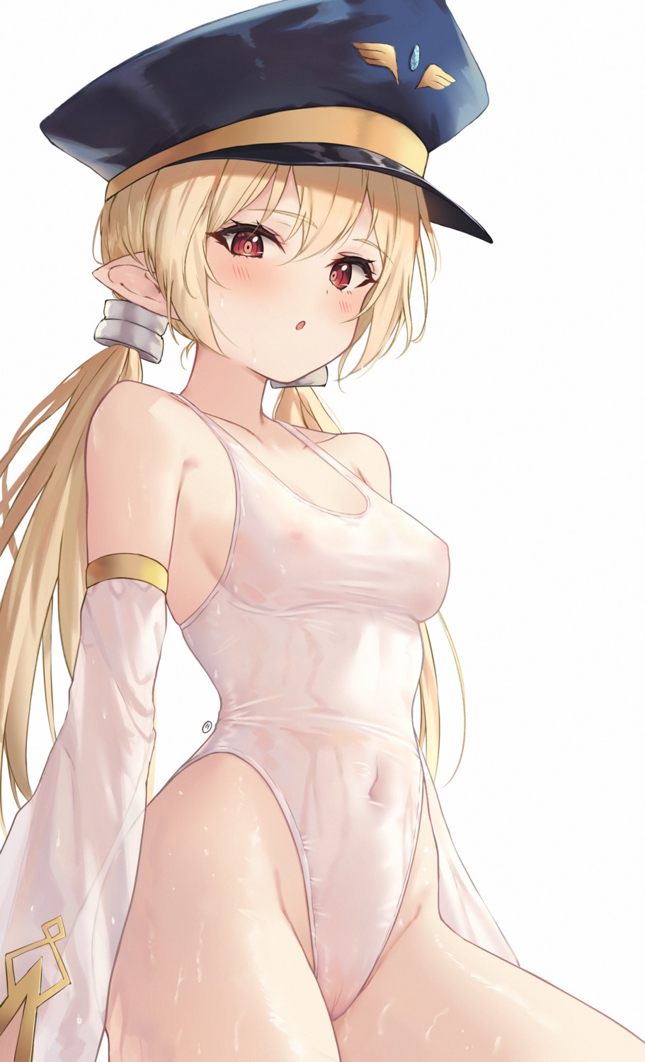envyvanity loli nipples pointy_ears pussy see_through swimsuits wet wet_clothes