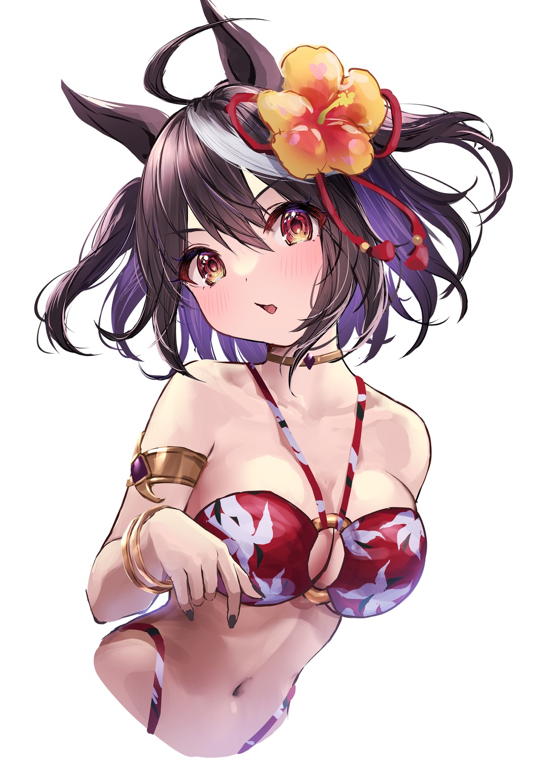 animal_ears bikini kitasan_black_(umamusume) misekiss sketch swimsuits uma_musume_pretty_derby