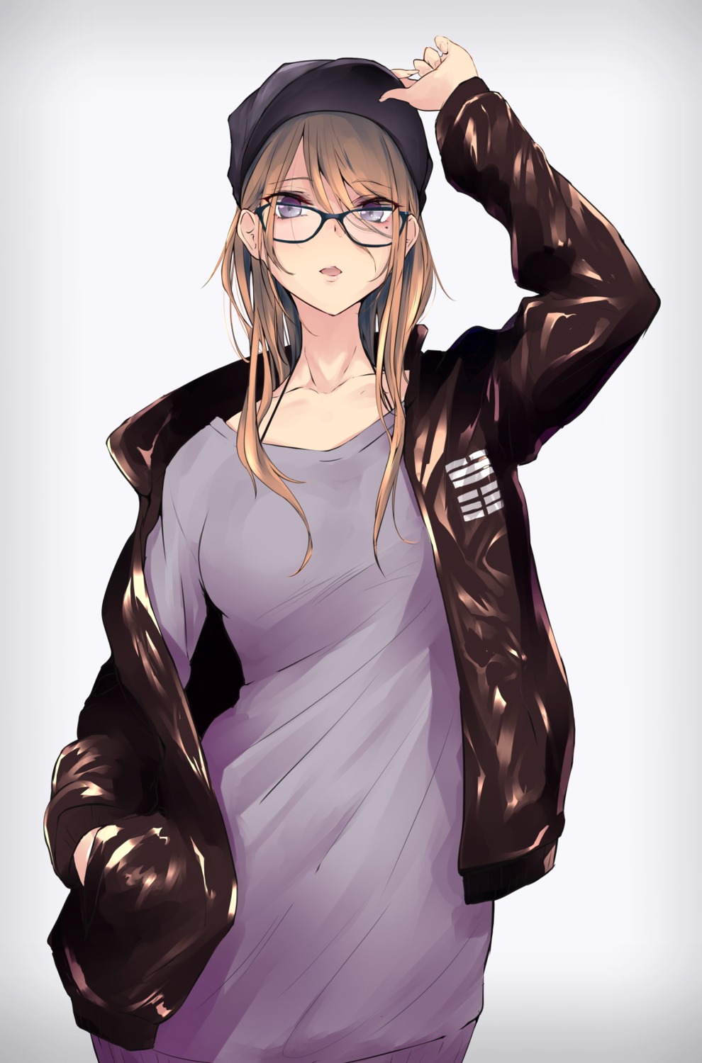 akiyama_cz4a megane open_shirt sweater touhou yakumo_yukari