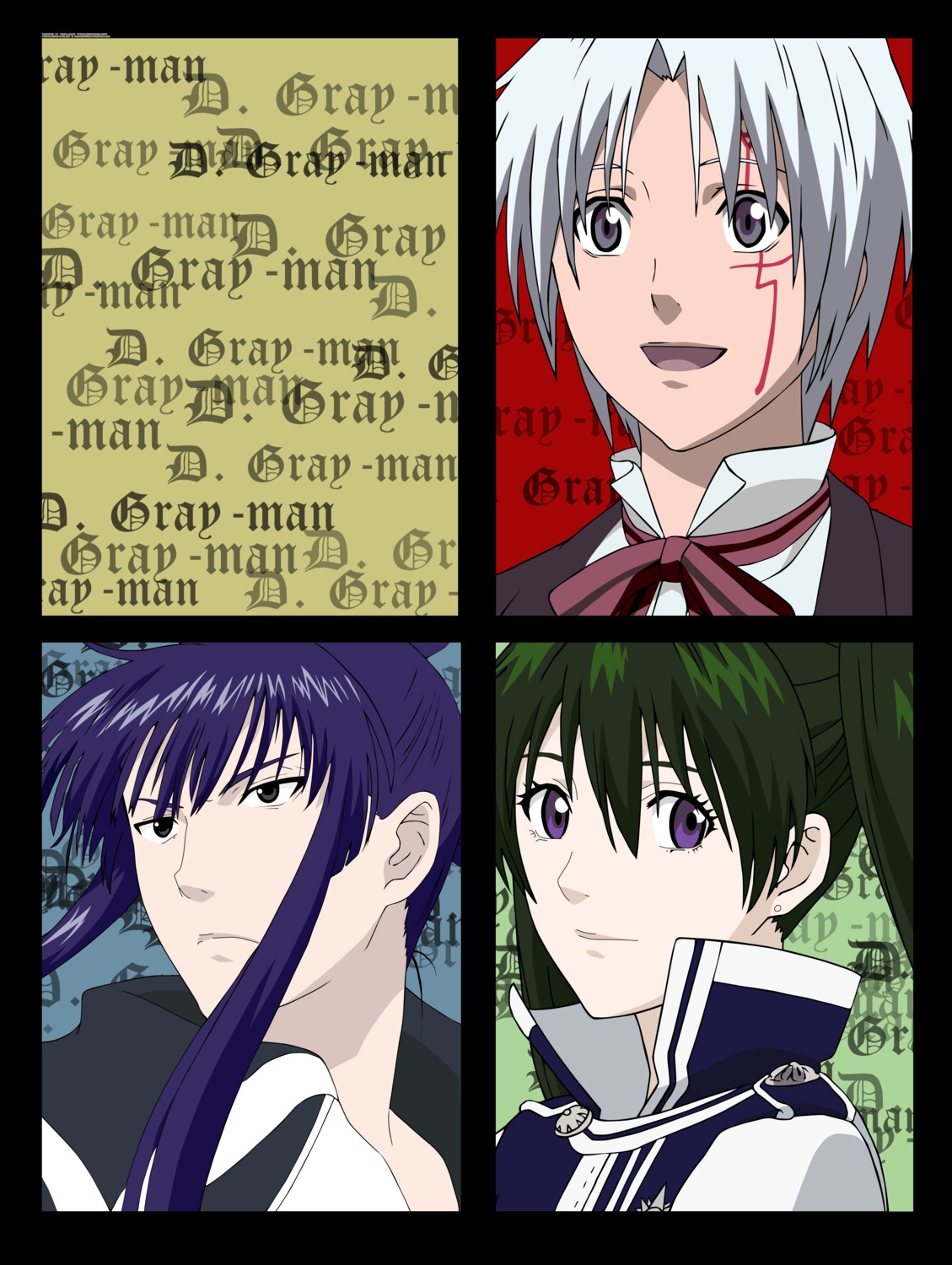 allen_walker d.gray-man kanda_yu lenalee_lee watermark