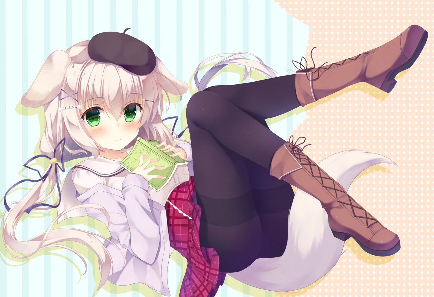 animal_ears heels heiyeme inumimi pantyhose tail