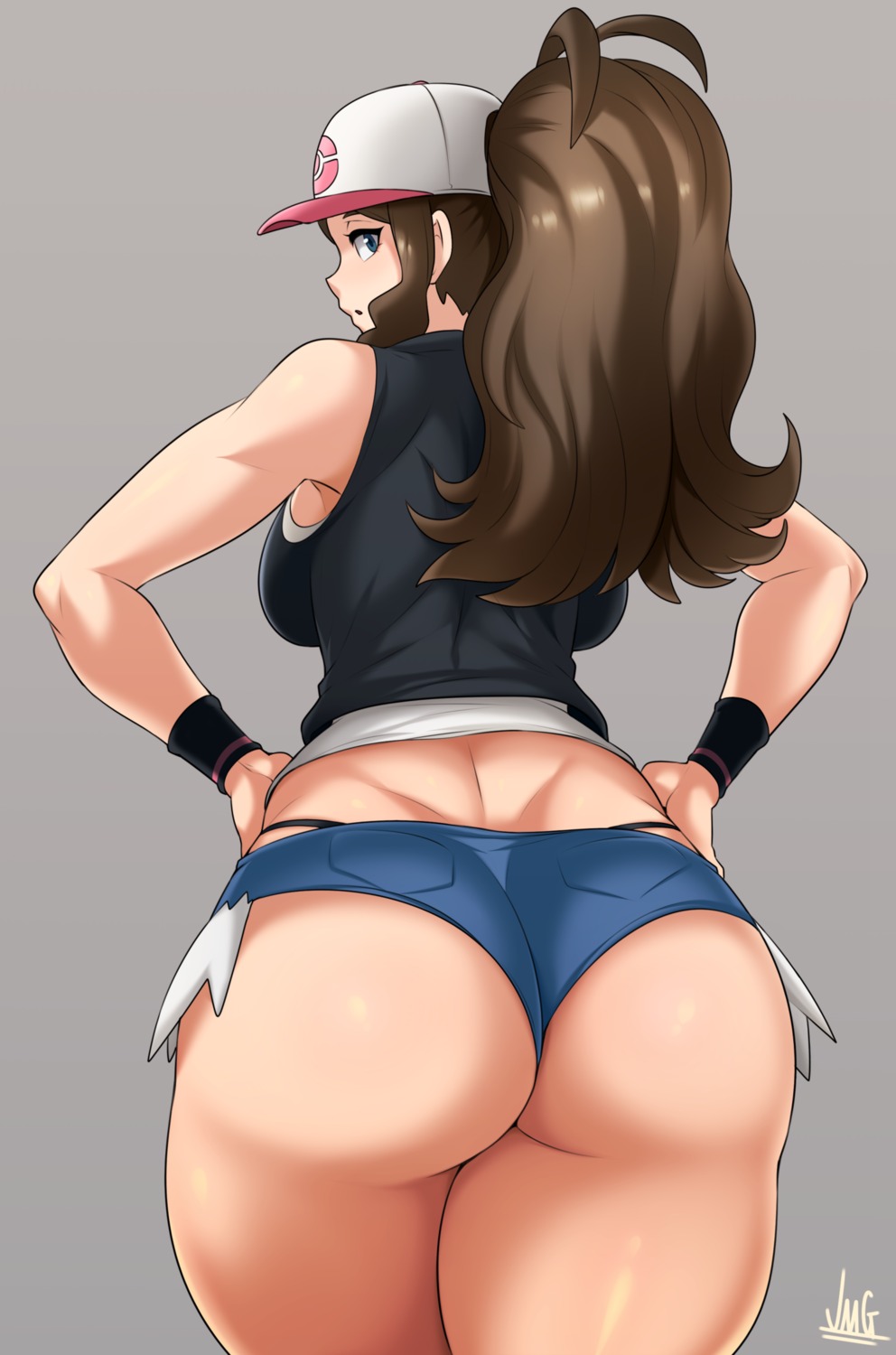 ass jmg pantsu pokemon pokemon_bw thong touko_(pokemon)