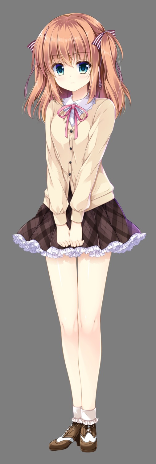 ensemble_(company) heels mizuki_yuuma otome_ga_musubu_tsukiyo_no_kirameki sakura_kokoro seifuku sweater transparent_png