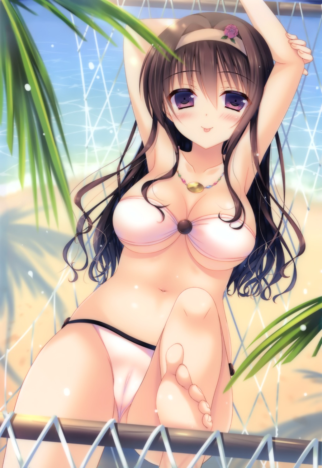 bikini cameltoe cleavage feet mitsu_king sem;colon swimsuits underboob