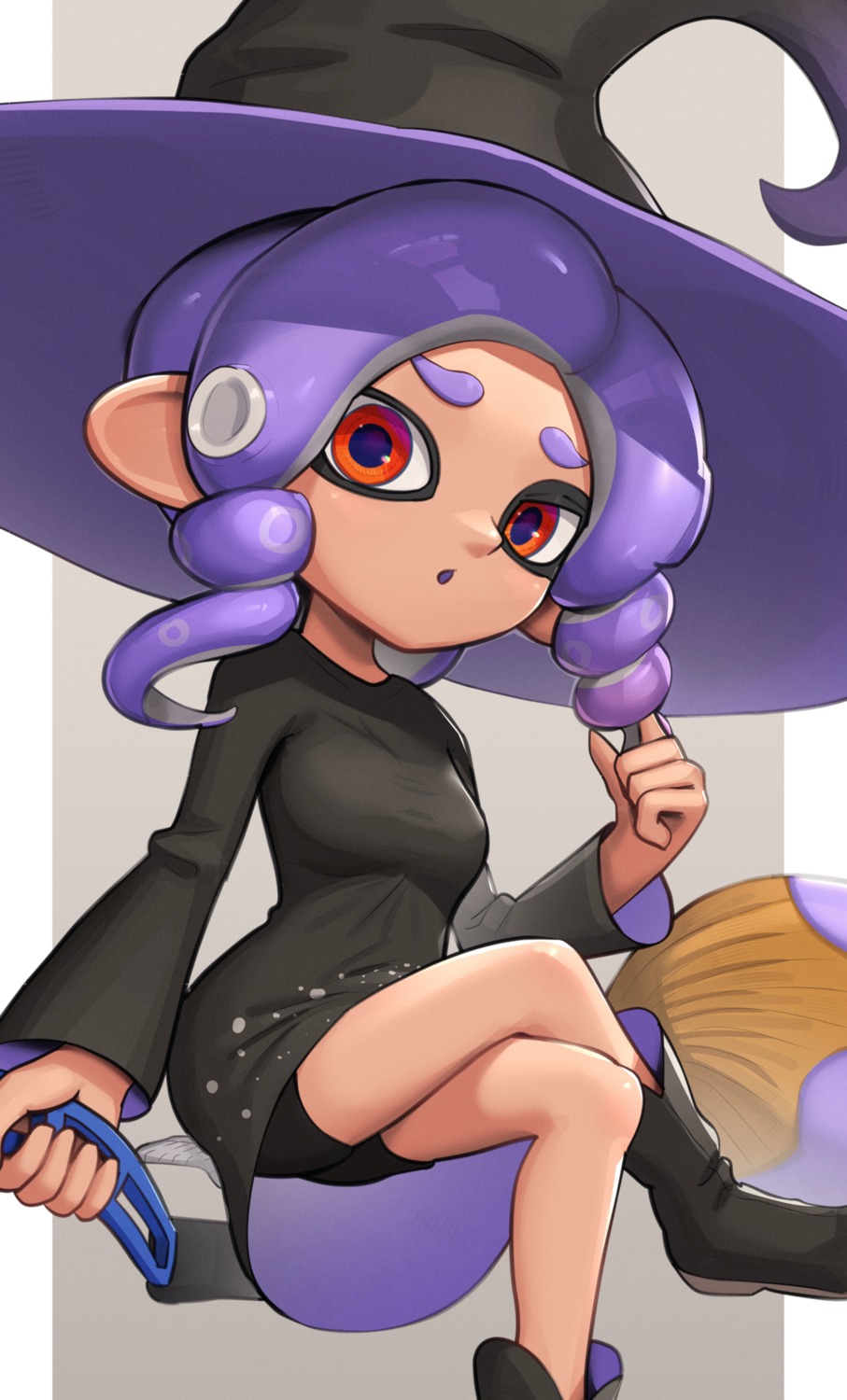 dress gonzarez octoling pointy_ears splatoon witch