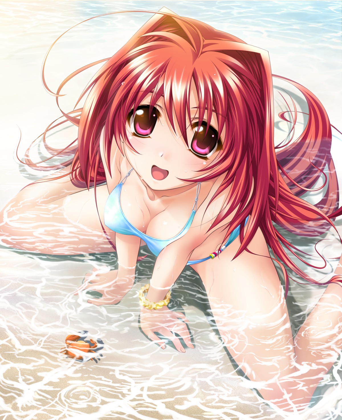 bikini cleavage kagami_sumika muvluv swimsuits