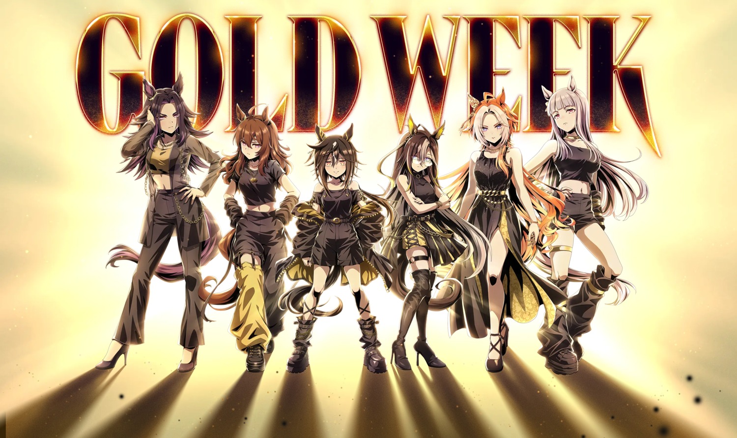 animal_ears dream_journey_(umamusume) dress fenomeno_(umamusume) garter gold_ship_(umamusume) heels megane nakayama_festa_(umamusume) orfevre_(umamusume) see_through stay_gold_(umamusume) tagme tail thighhighs uma_musume_pretty_derby