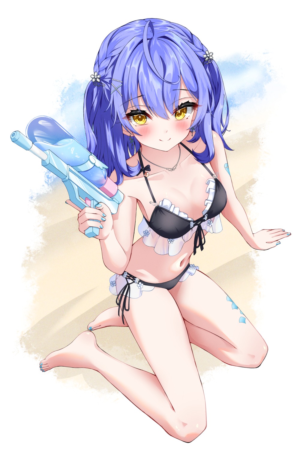 amamiya_kokoro auroraescientia bikini gun nijisanji swimsuits