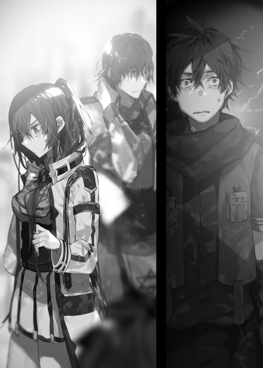 hai_to_gensou_no_grimgar monochrome shirai_eiri