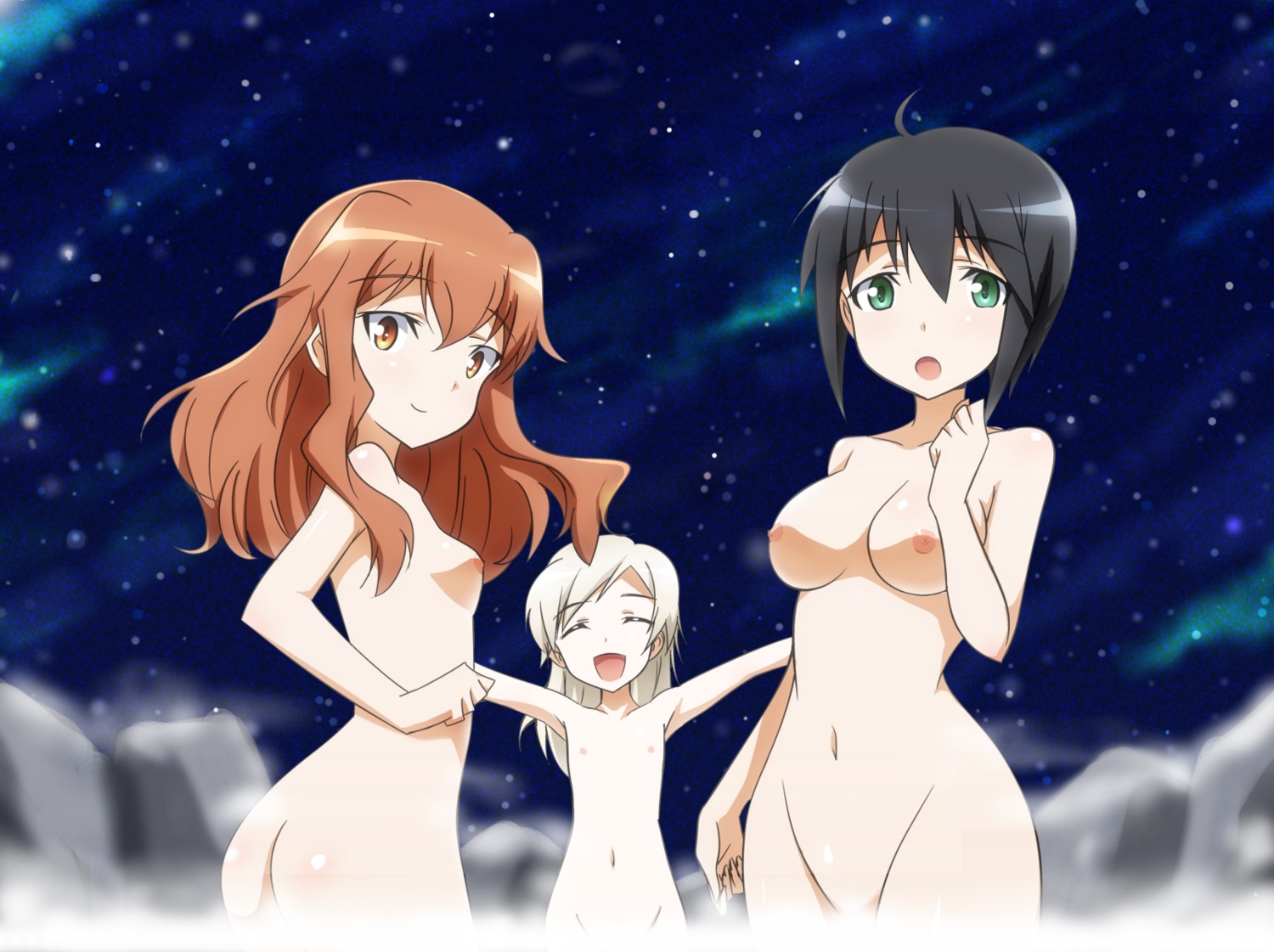 fernandia_malvezzi loli luciana_mazzei martina_crespi naked nipples onsen strike_witches yumekaranigeruna