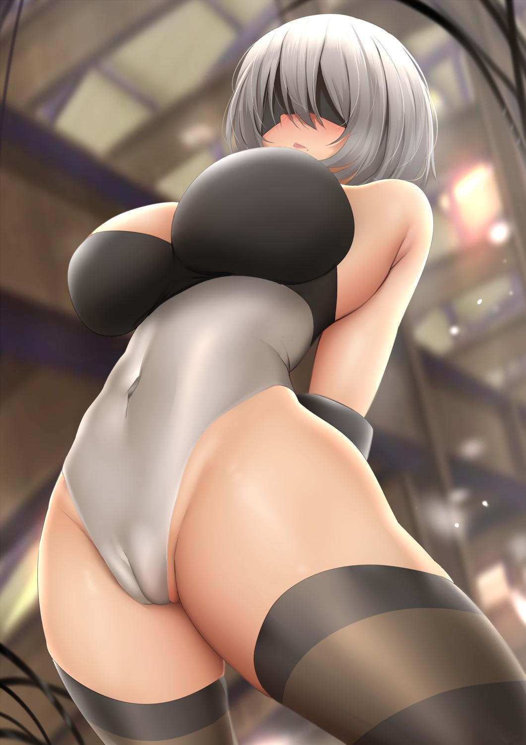 cameltoe ginhaha leotard nier nier_automata thighhighs yorha_no.2_type_b