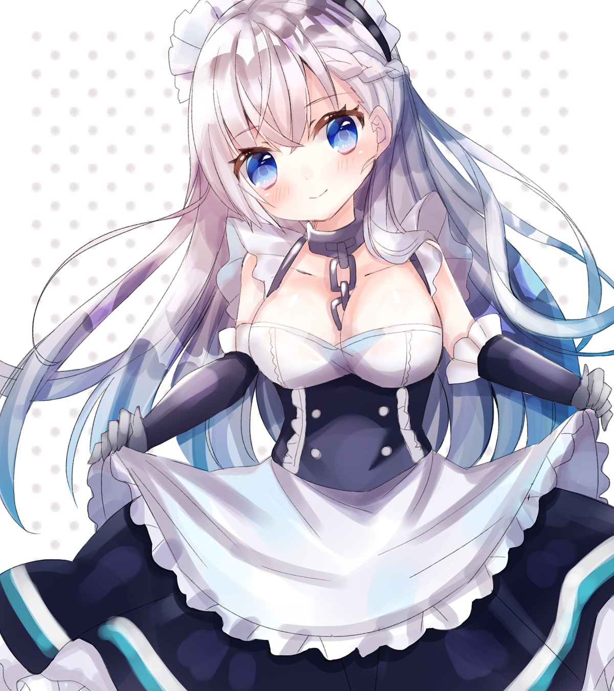 azur_lane belfast_(azur_lane) cleavage kohaku_muro maid