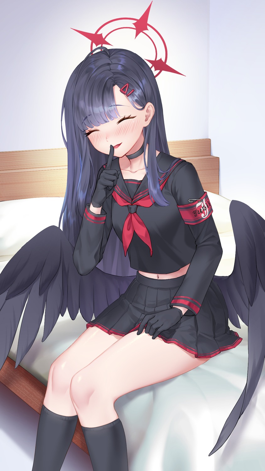 aesice angel blue_archive nakamasa_ichika seifuku wings