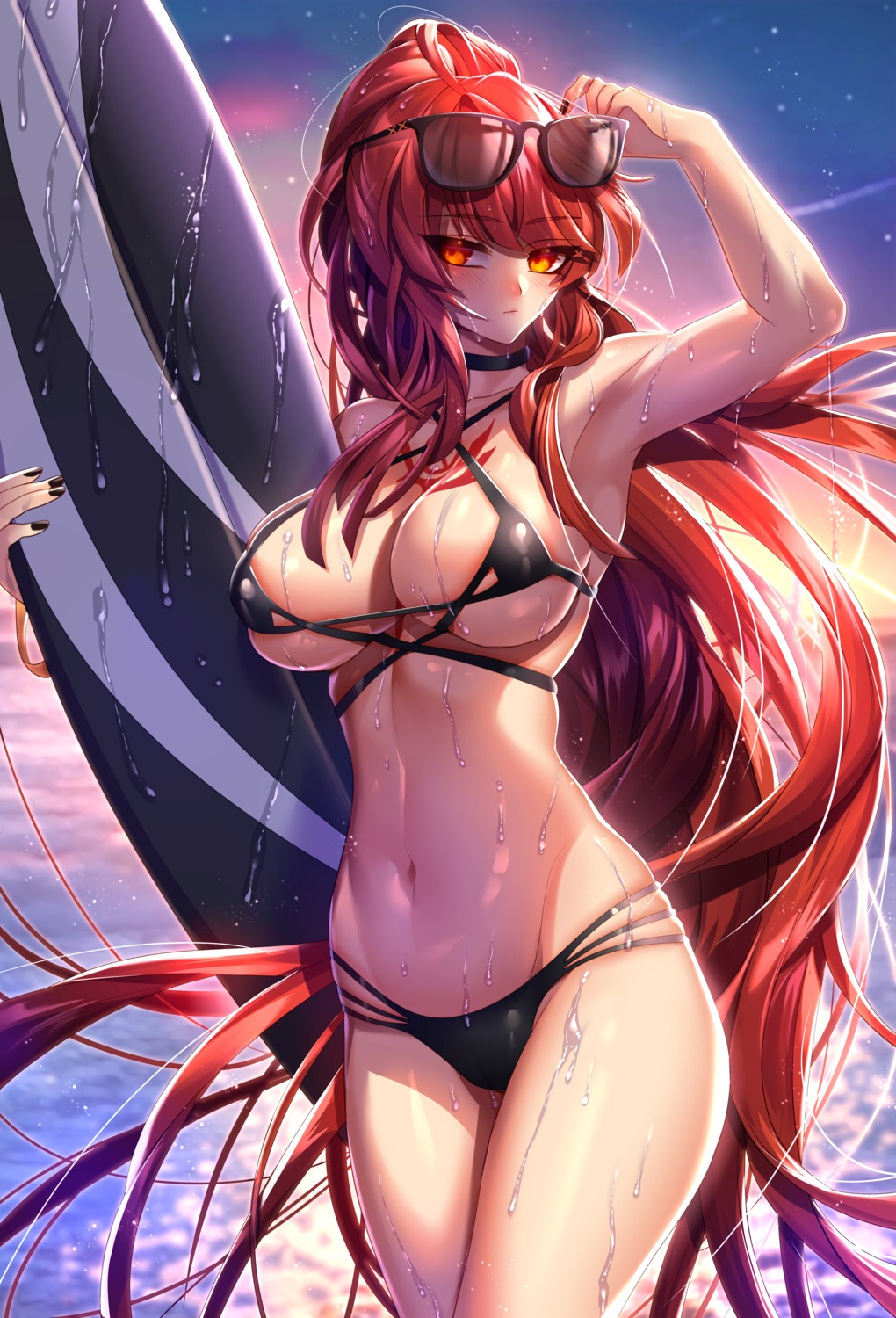 been bikini elesis elsword megane swimsuits tattoo wet