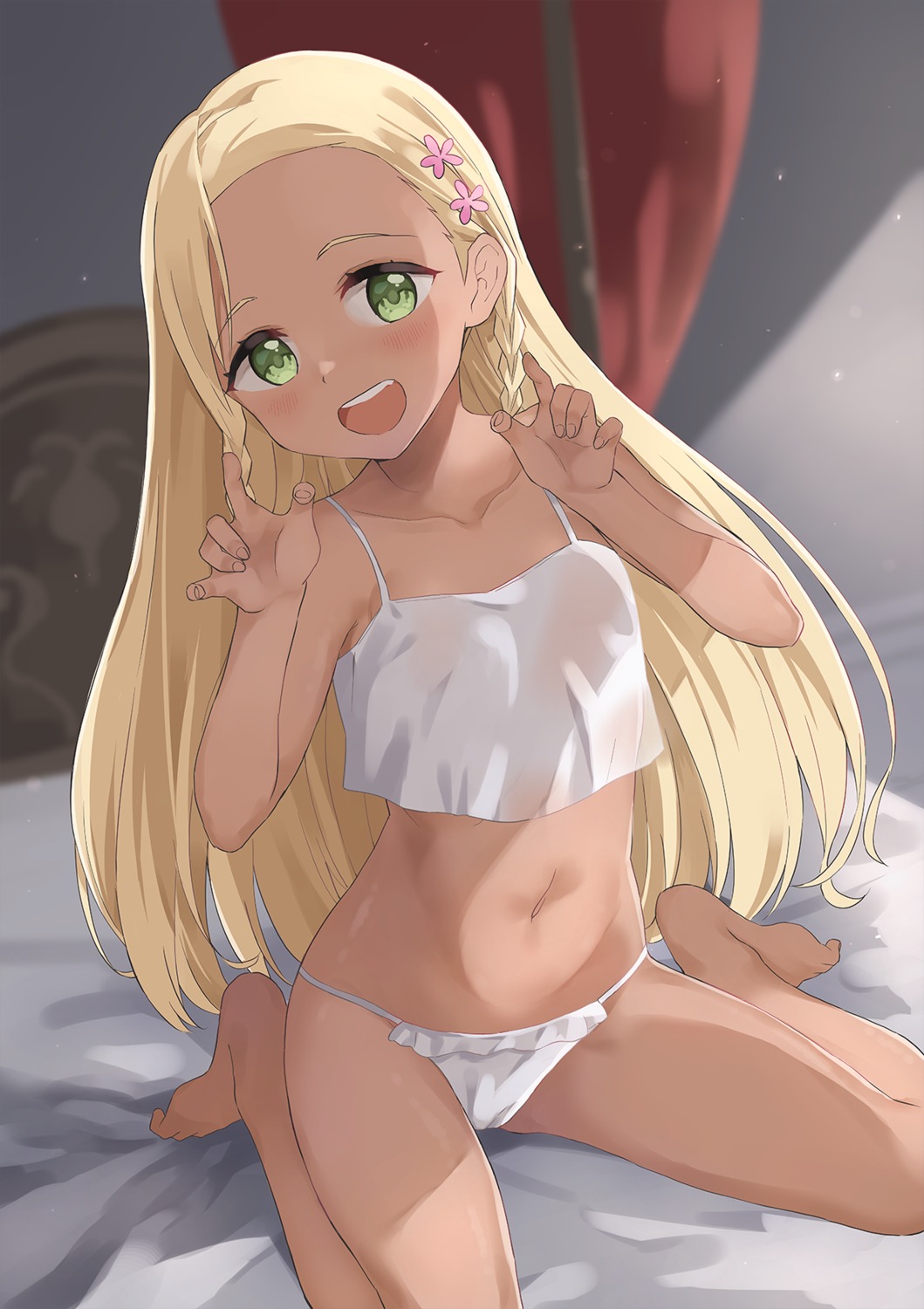 cameltoe gyuunyuu_nomio lingerie loli no_bra pantsu see_through