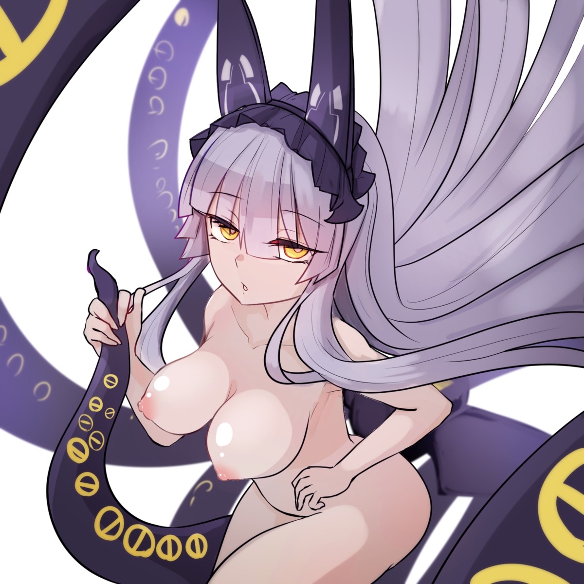 akaoni_(zumt3548) animal_ears azur_lane bunny_ears naked nipples observer_(azur_lane) tentacles