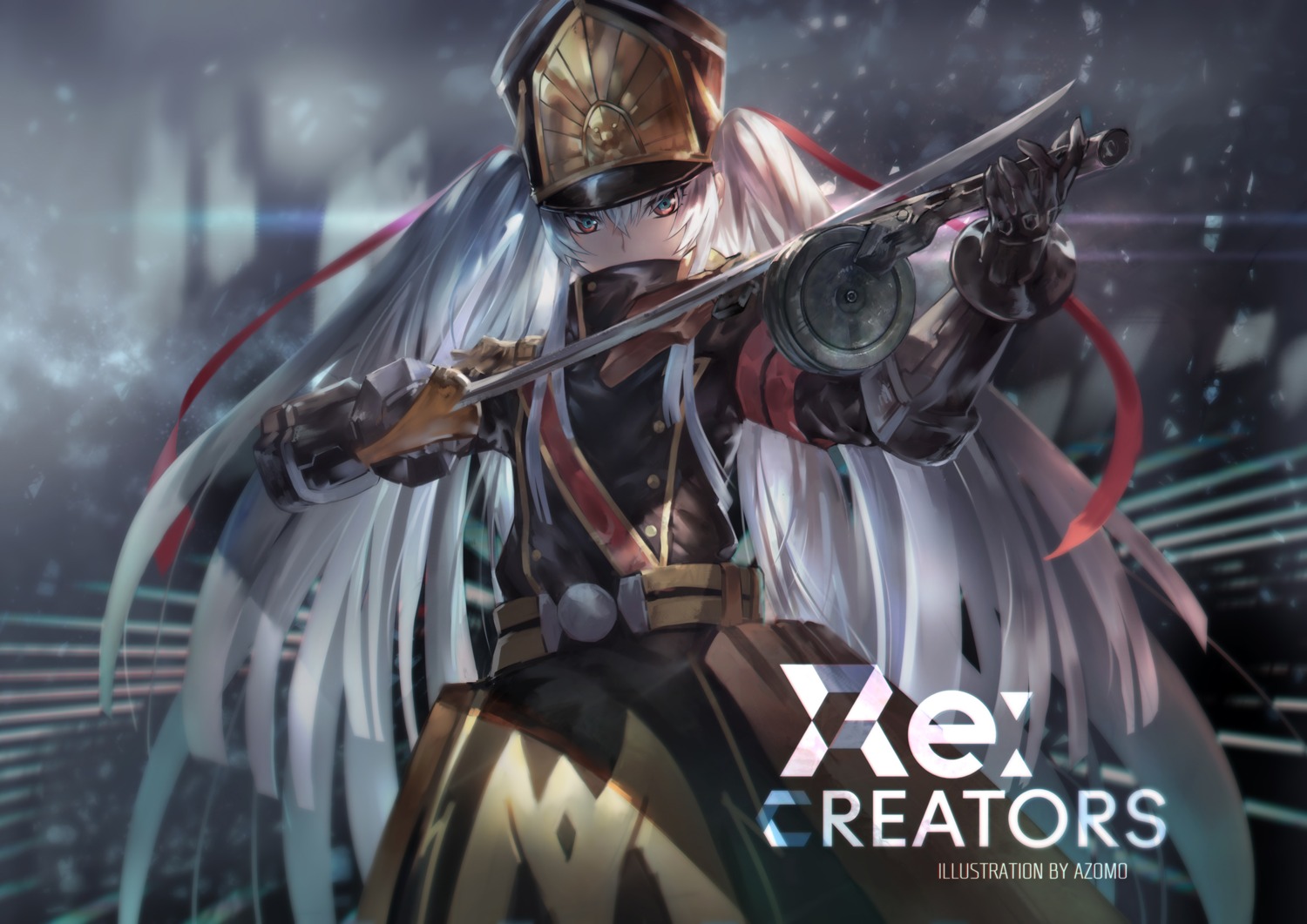 altair_(re:creators) azomo gun re:creators sword uniform