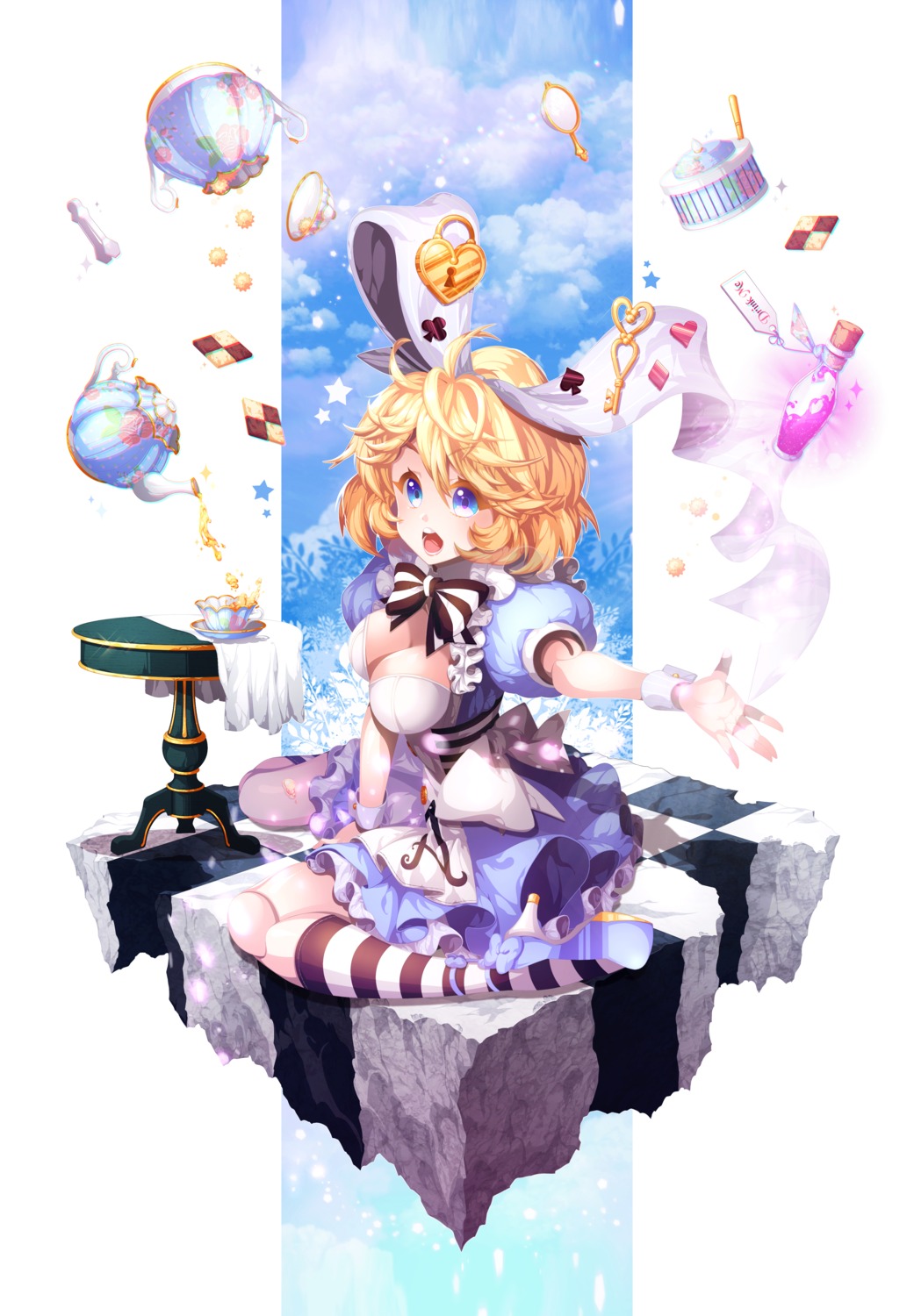 alice_in_wonderland chepill cleavage dress heels