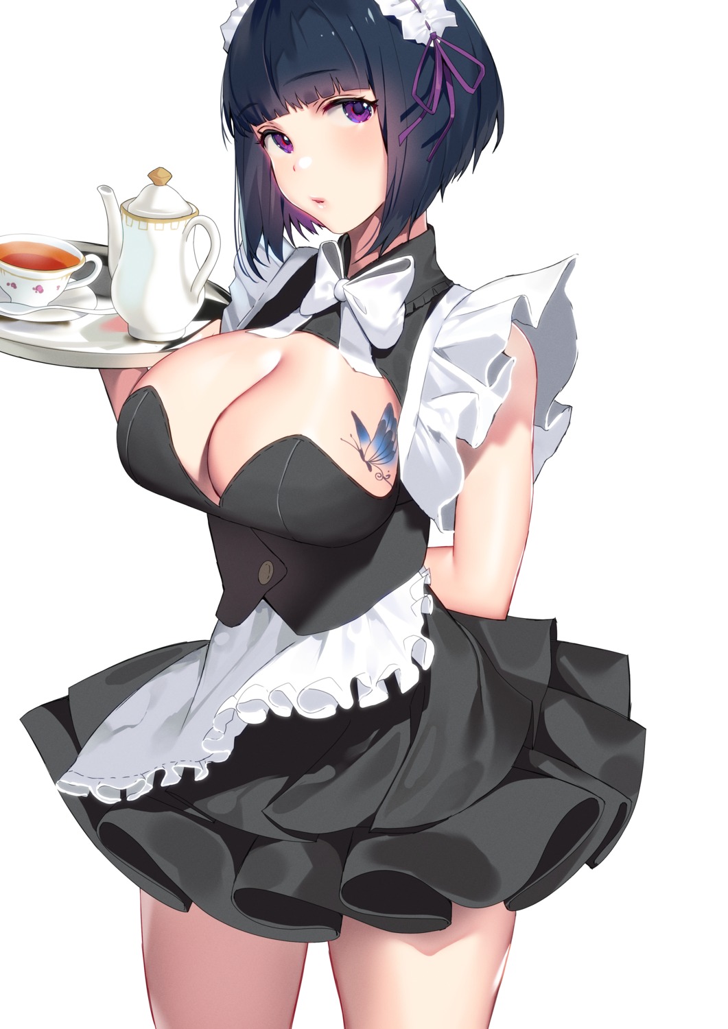 inushima maid no_bra tattoo