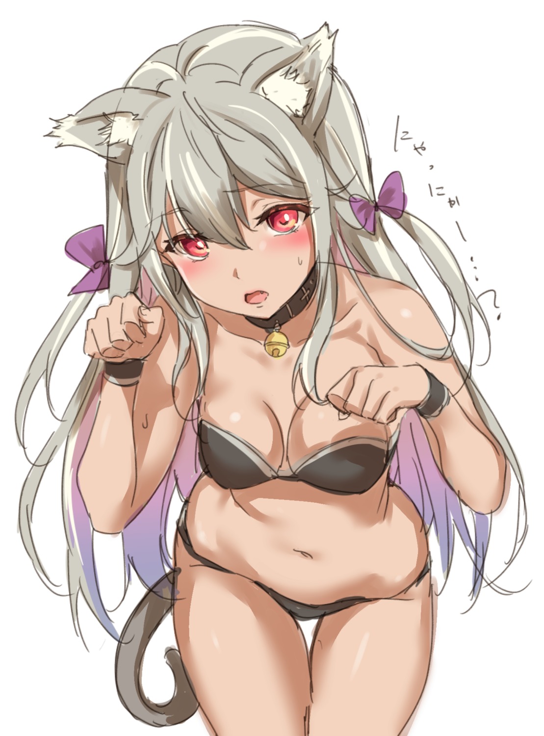 animal_ears bikini nekomimi piiko sketch swimsuits tail