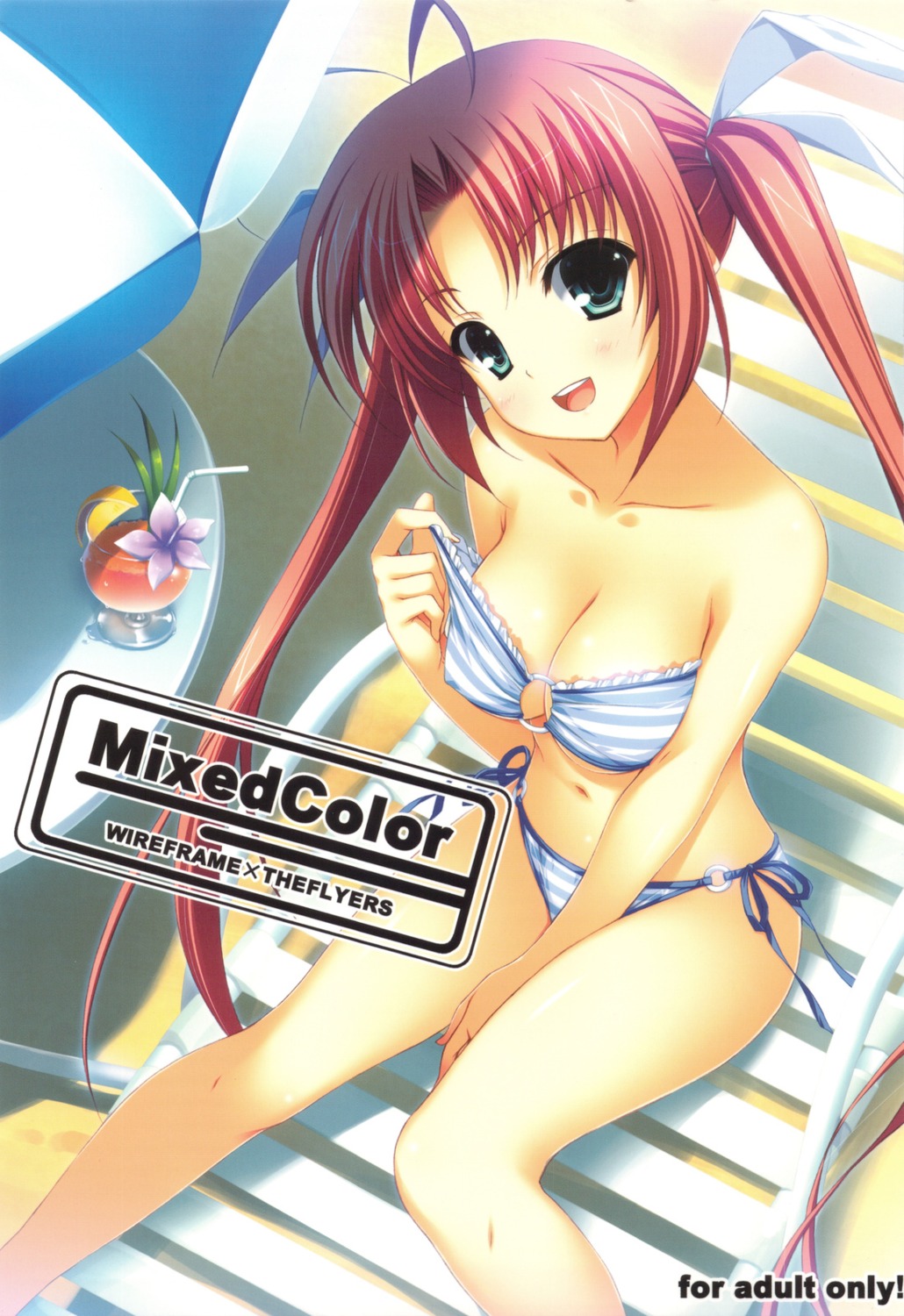 bikini cleavage erect_nipples swimsuits wireframe yuuki_hagure