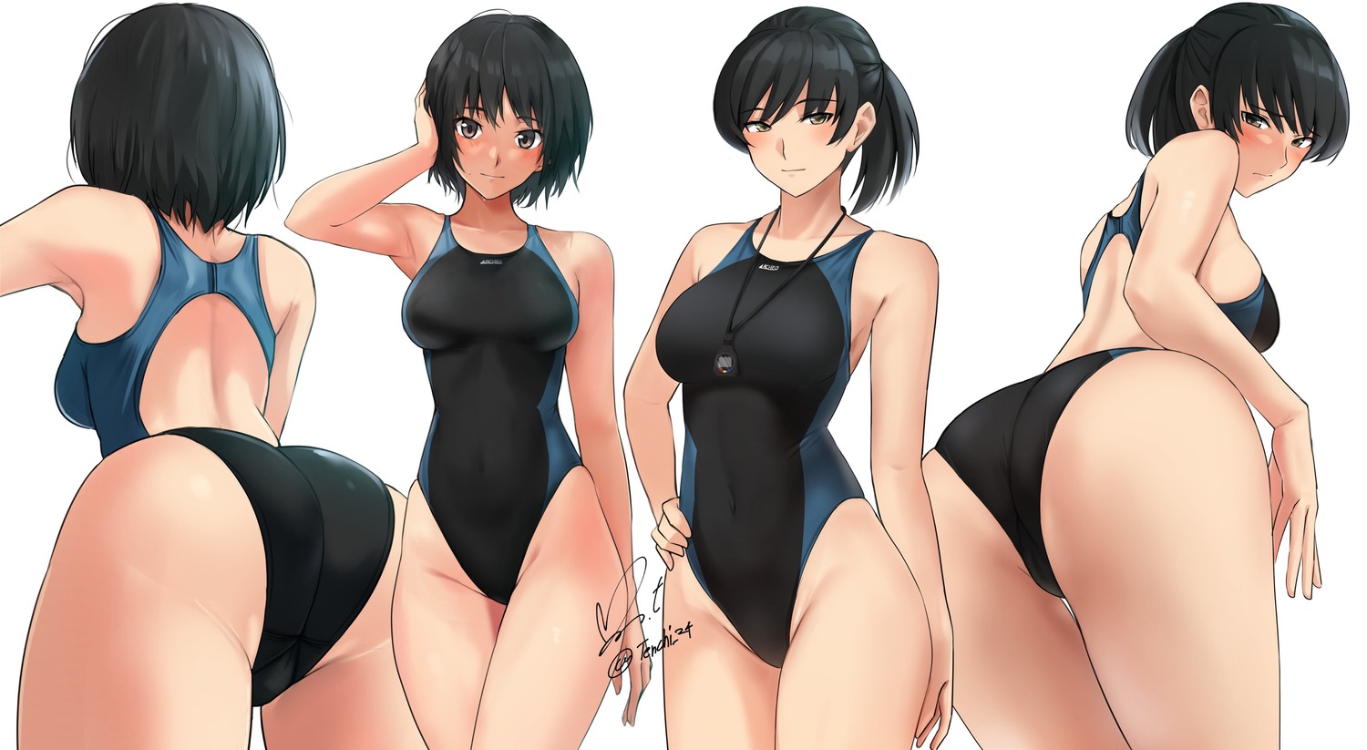 amagami ass nanasaki_ai swimsuits tsukahara_hibiki yoo_tenchi
