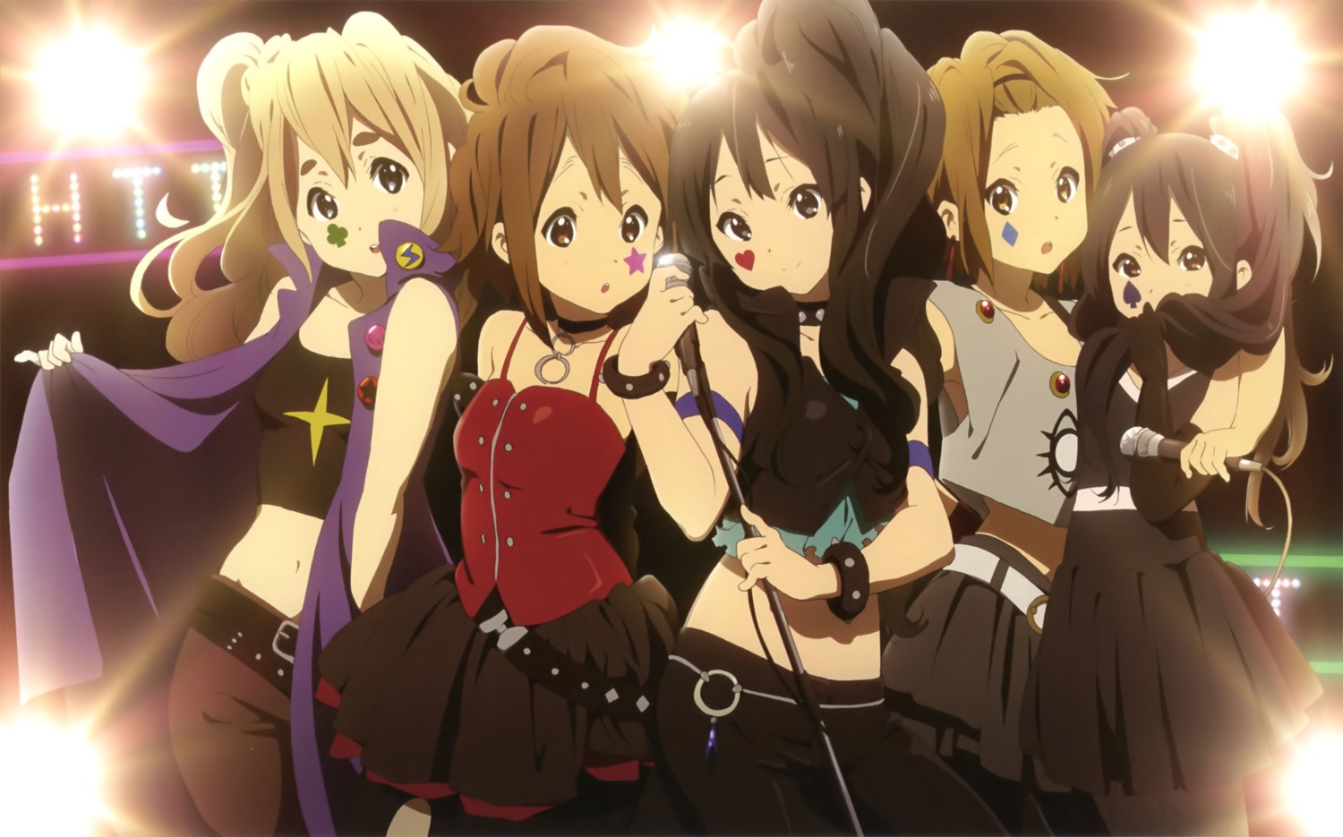 akiyama_mio dress fishnets hirasawa_yui k-on! kotobuki_tsumugi nakano_azusa pantyhose tainaka_ritsu yamada_naoko